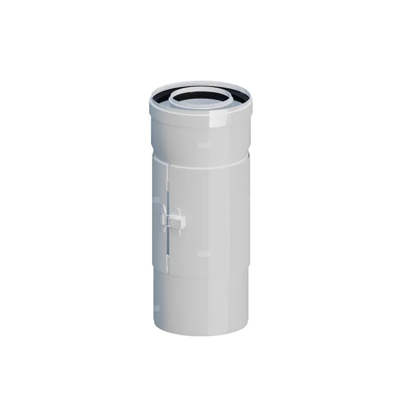 Tani Rura prosta koncentryczna PP-AL L245mm DN80/125mm z inspekcją z uszczelkami [EPDM]